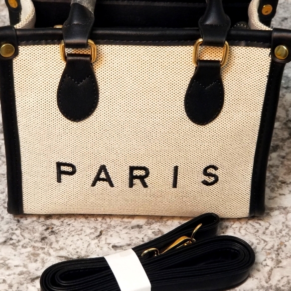 Cute Small Paris Square Handbag/Crossbody Purse - Picture 7 of 8